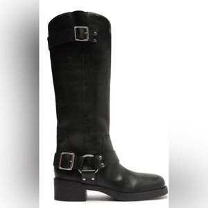 Elegant Black Moto Boots